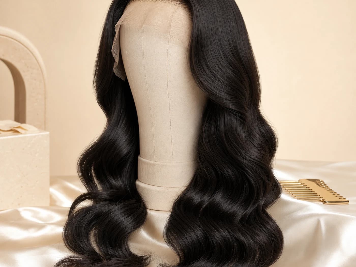 HD lace wig with selectable texture and lace options
